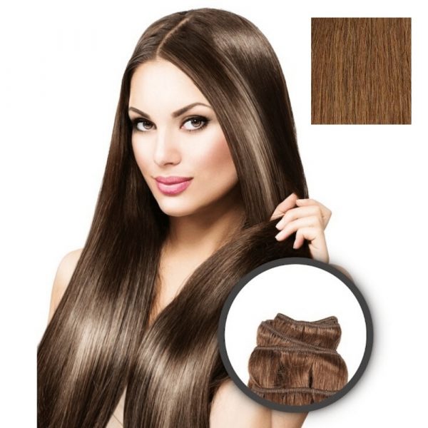 Elegance Hair Extensions - Extensiones en cortina Lisa 50cm 100gr - Nº12 Marrón Claro *ultimas unidades