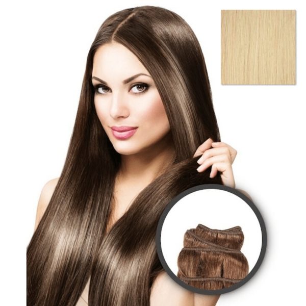Elegance Hair Extensions - Extensiones en cortina Lisa 55cm 100 gr - Nº613 Rubio claro