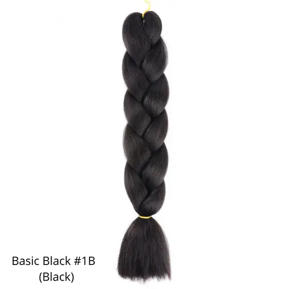 Extensiones Pelo Fibra Kanekalon Para trenzas 70cm - Nº1B negro natural - Jumbo Braid 100gr