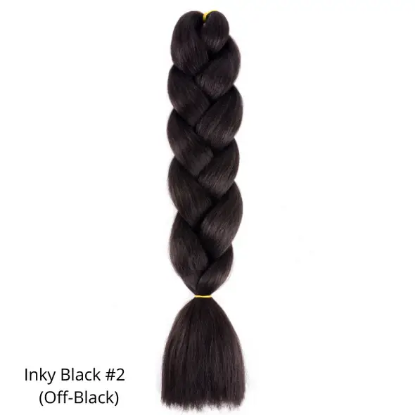 Extensiones Pelo Fibra Kanekalon Para trenzas 70cm - Nº2 Castaño oscuro - Jumbo Braid 100gr