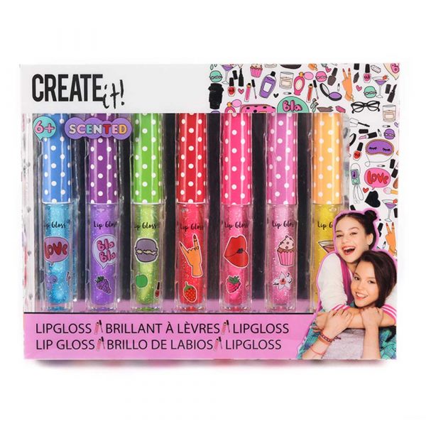 7 Brillos Labios Perfumado & Purpurina - Create It!
