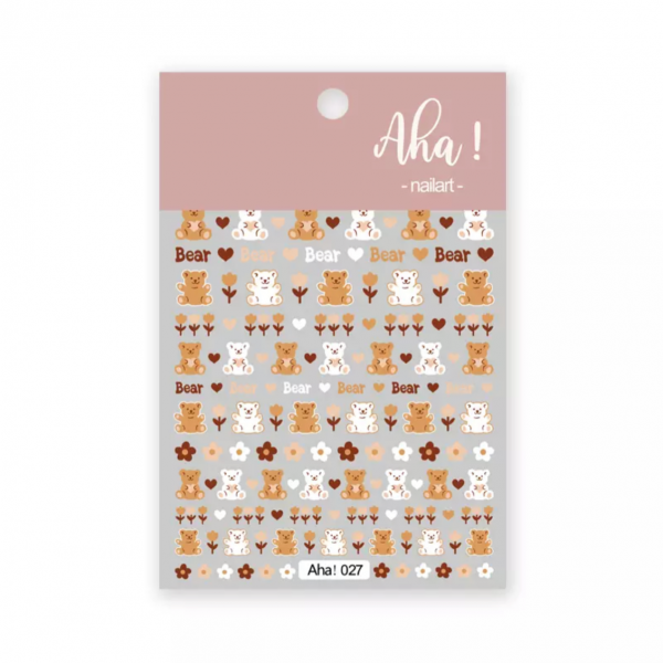 Pegatinas Uñas Osos Bear Nude