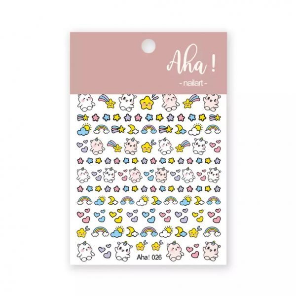 Pegatinas Uñas Unicornio Cute