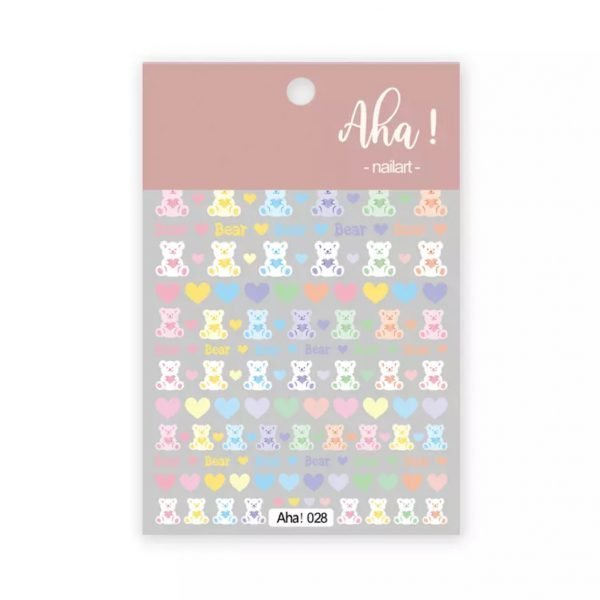 Pegatinas Uñas Osos Bear Pastel