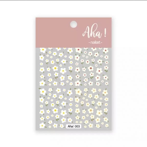 Pegatinas Uñas Flor Blanca
