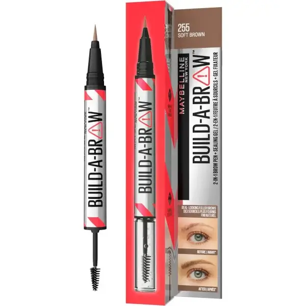 Build a Brow - 255 Soft Brown - Rotulador y fijador cejas - Maybelline