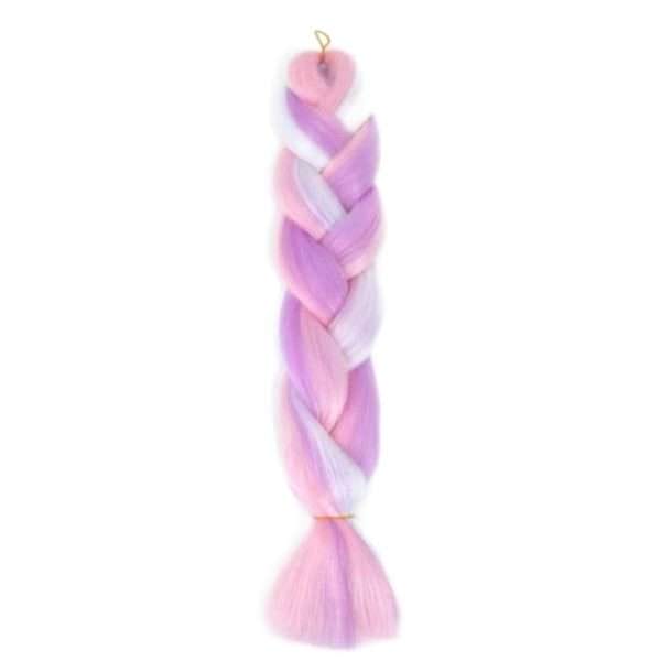 Extensiones Pelo Fibra Kanekalon Para trenzas 70cm - Tricolor pink - Jumbo Braid 100gr