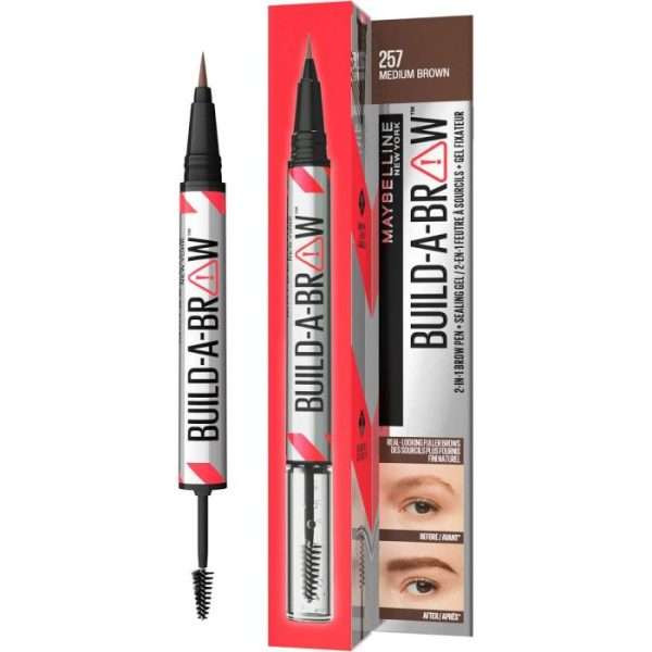 Build a Brow - 257 Medium Brown - Rotulador y fijador cejas - Maybelline
