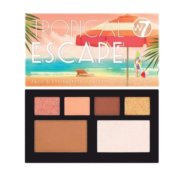 w7 - Tropical Escape Face & Eye Paleta Golden Gaze Light medium
