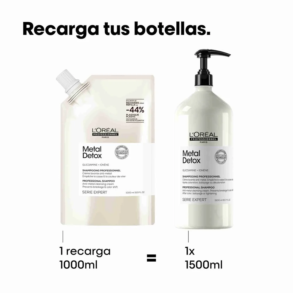 Metal Detox Champu crema Sin Sulfatos recarga 1000ml - Loreal Professionnel - Imagen 5